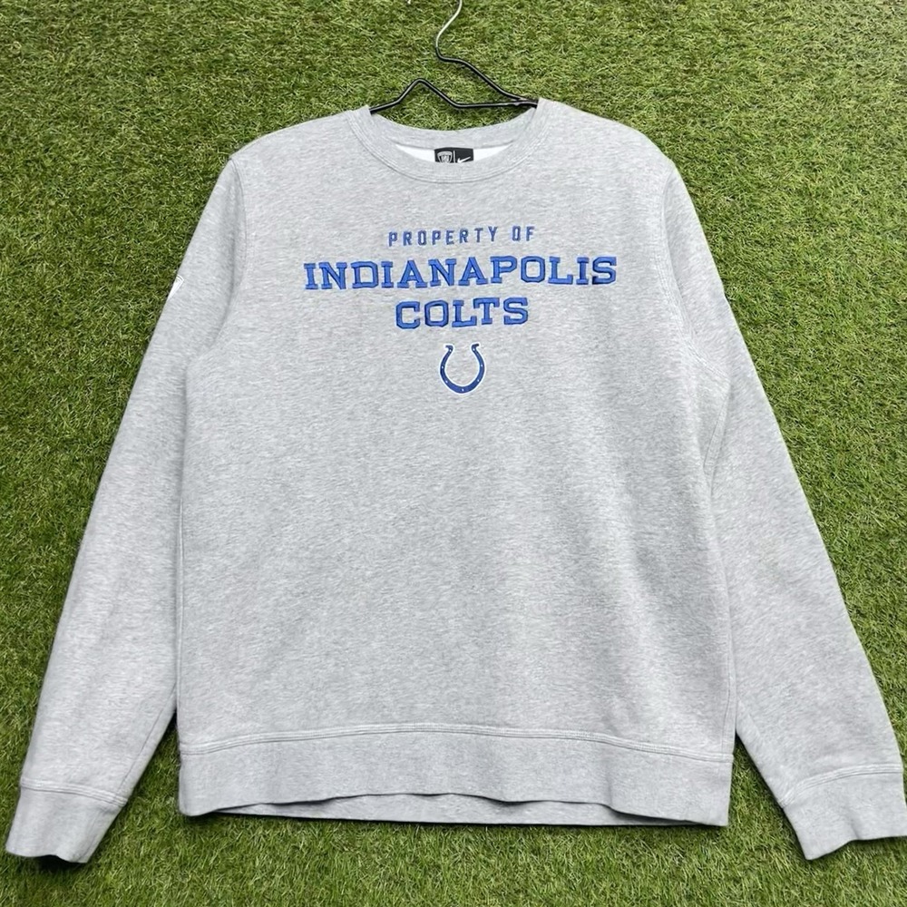 Indianapolis Colts Nike Sweatshirt Mens Large Crewneck Spellout Sportswear